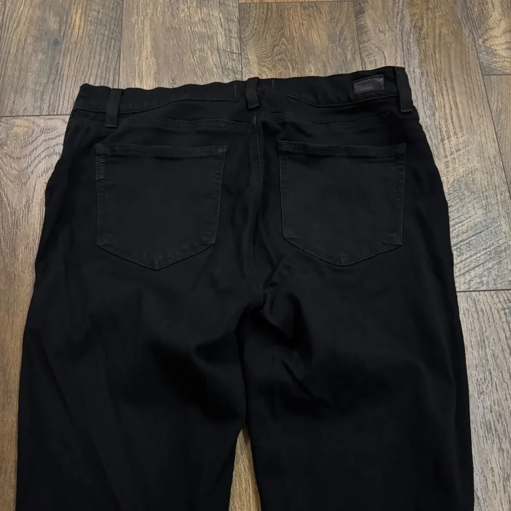 Paige Verdugo Ultra Skinny Maternity Jeans Black Side Elastic Size 30 Stretch